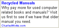 CharlesWorks has a selection of used computer related books and manuals, including hard to find DOS manuals for keeping earlier machines in use.