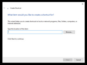 Create Shortcut