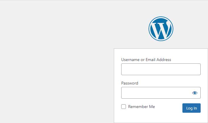 Log in to WordPress dashboard here