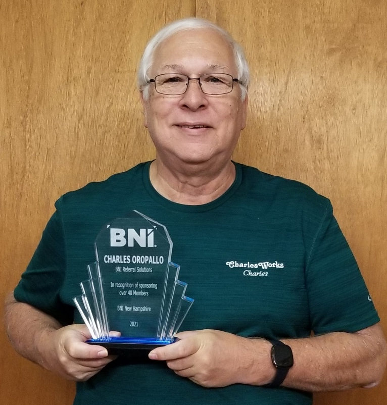 20220722-123238 Charles Oropallo BNI sponsored 40 members award