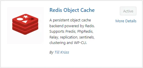 Redis Object Cache WordPress plugin
