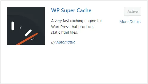 WP Super Cache WordPress plugin